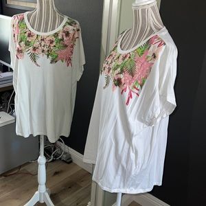 Tommy Hilfiger, 2X, floral top, stunning